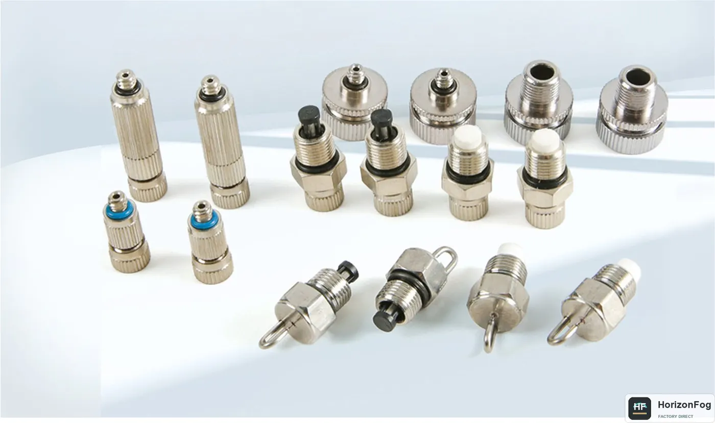 High-pressure misting nozzle types