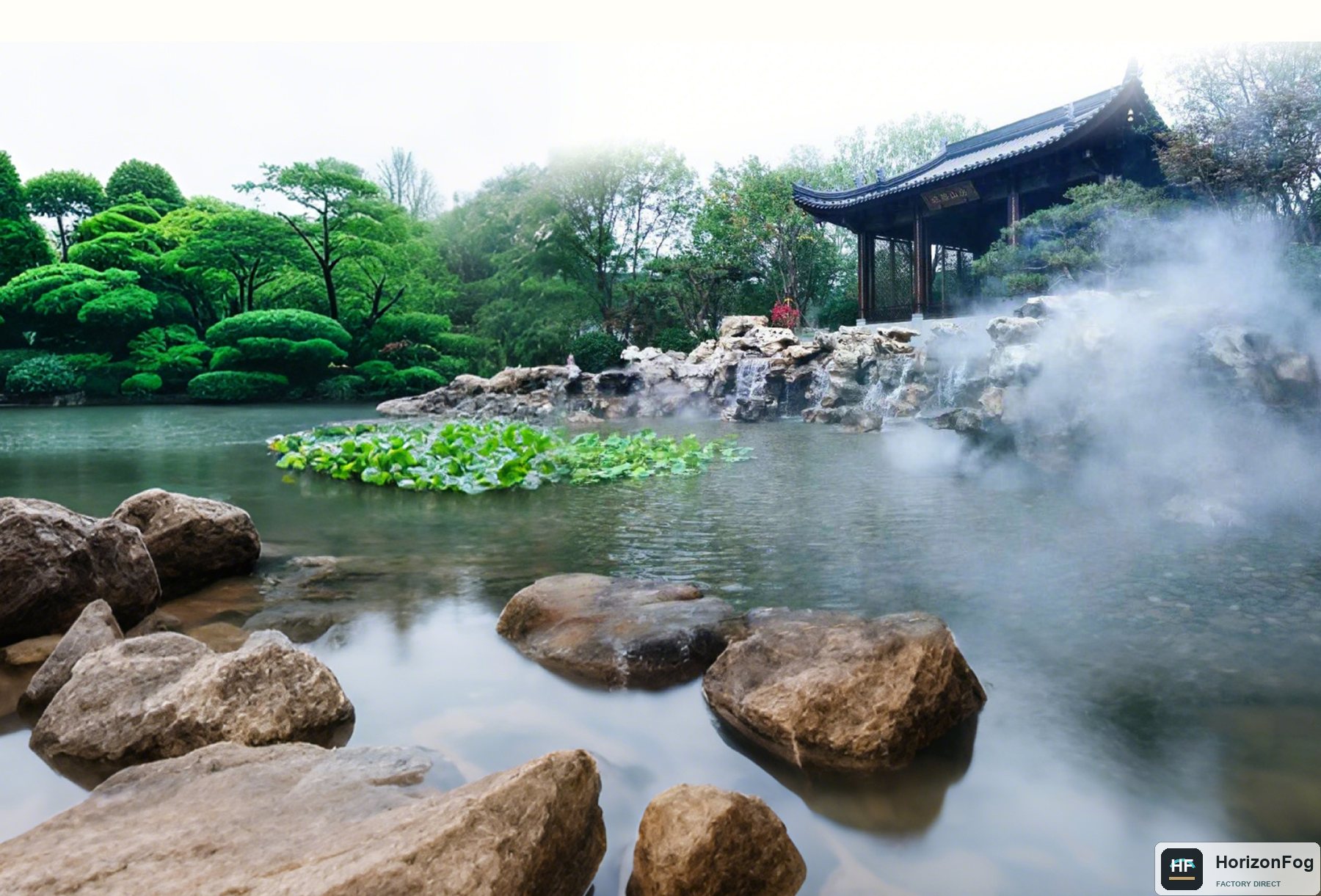 Villa and landscape fog system